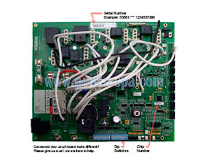 Balboa 53658 Circuit Board CS9800P3R1(x), Cal Spa ELE09100360