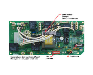 Balboa 54352, 54355, 53620 (MAS501SR1(x), MAS501R1(x)) Circuit Board